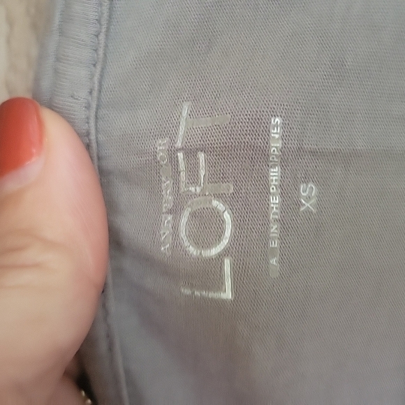 Loft Brown Cap Sleeve Tee with Pinched Details Size XSmall - Picture 3 of 5